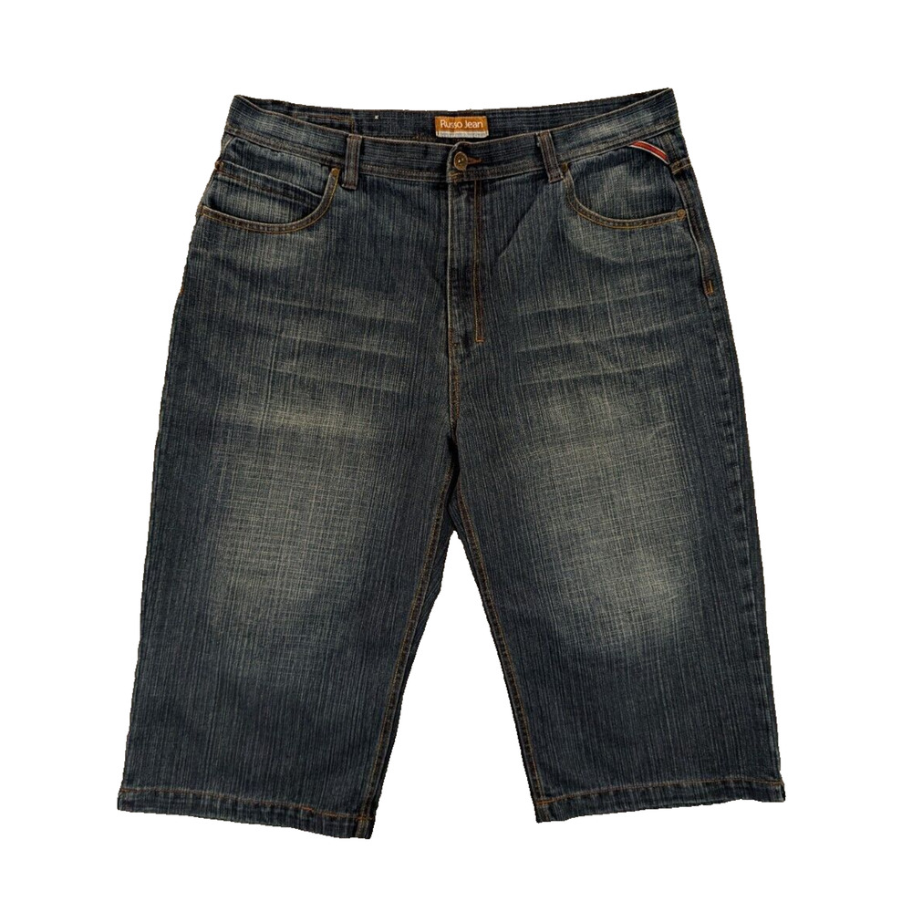 Russo Jean Shorts Mens 42 Vintage Denim Streetwear Skatewear Cotton Blue Y2K